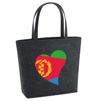 Filz Shopper Eritrea Flagge Herz 22 Liter