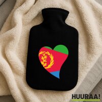 Wärmflasche Eritrea Flagge Herz