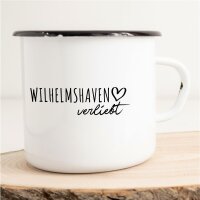 Emaille Tasse Wilhelmshaven  Vintage 300ml