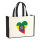 Jutetasche Äthiopien Flagge Herz 21 Liter Black