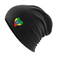 Beanie Äthiopien Flagge Herz