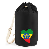 Seesack &Auml;thiopien Flagge Herz 20 Liter Black