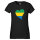 Damen T-Shirt Gabun Flagge Herz