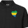 Herren Polo Shirt Gabun Flagge Herz