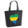 Filz Shopper Gabun Flagge Herz 22 Liter