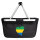Einkaufskorb faltbar Gabun Flagge Herz 20 Liter Black