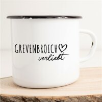 Emaille Tasse Grevenbroich  Vintage 300ml