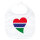 Baby Lätzchen Gambia Flagge Herz Klettverschluss