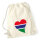 Turnbeutel Gambia Flagge Herz 12 Liter