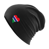 Beanie Gambia Flagge Herz