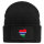 Beanie mit Patch Gambia Flagge Herz Black