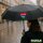 Regenschirm Gambia Flagge Herz 98cm Schwarz