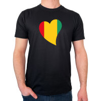 Herren T-Shirt Guinea Flagge Herz