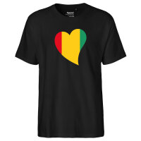 Herren T-Shirt Guinea Flagge Herz