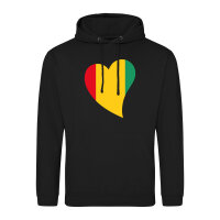 Unisex Hoodie Guinea Flagge Herz