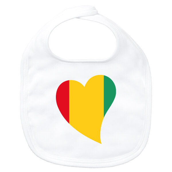 Baby Lätzchen Guinea Flagge Herz Klettverschluss
