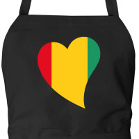 Sch&uuml;rze Guinea Flagge Herz mit Taschen