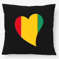 Kissen Guinea Flagge Herz 40x40cm
