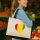 Jutetasche Guinea Flagge Herz 21 Liter Black