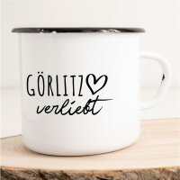 Emaille Tasse Görlitz  Vintage 300ml