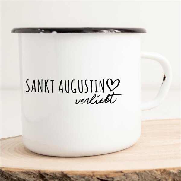 Emaille Tasse Sankt Augustin  Vintage 300ml