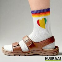 Unisex Socken Guinea Flagge Herz Baumwolle