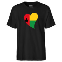 Herren T-Shirt Guinea-Bissau Flagge Herz