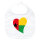 Baby Lätzchen Guinea-Bissau Flagge Herz Klettverschluss