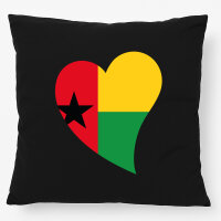 Kissen Guinea-Bissau Flagge Herz 40x40cm