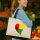 Jutetasche Guinea-Bissau Flagge Herz 21 Liter Black