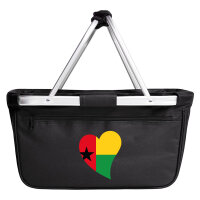 Einkaufskorb faltbar Guinea-Bissau Flagge Herz 20 Liter...
