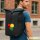 Kurierrucksack Guinea-Bissau Flagge Herz 30-44 Liter Black Melange