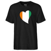 Herren T-Shirt Elfenbeinküste Flagge Herz