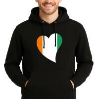 Unisex Hoodie Elfenbeinküste Flagge Herz