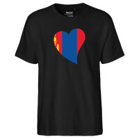 Herren T-Shirt Mangolie Flagge Herz