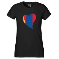 Damen T-Shirt Mangolie Flagge Herz