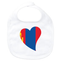 Baby Lätzchen Mangolie Flagge Herz Klettverschluss