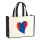 Jutetasche Mangolie Flagge Herz 21 Liter Black