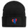 Beanie mit Patch Mangolie Flagge Herz Black