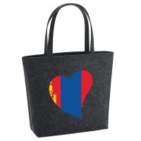Filzshopper Mangolie Flagge Herz, 22 Liter