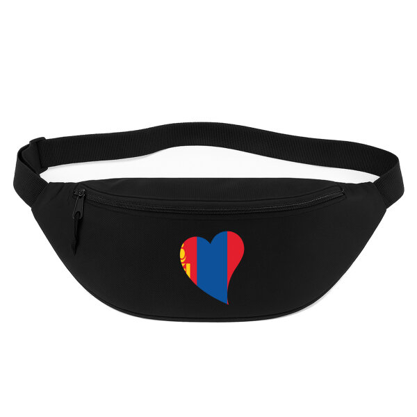 Bauchtasche Mangolie Flagge Herz 2,5 Liter Black