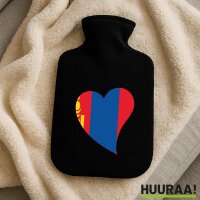 Wärmflasche Mangolie Flagge Herz