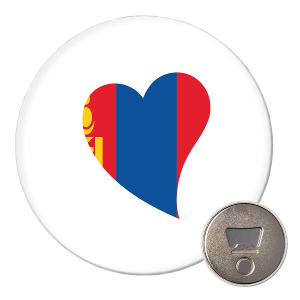 Magnet Mangolie Flagge Herz 59mm Kühlschrankmagnet