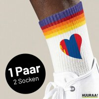 Unisex Socken Mangolie Flagge Herz Baumwolle