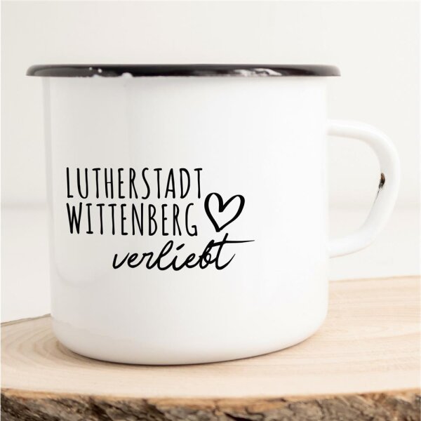 Emaille Tasse Lutherstadt Wittenberg  Vintage 300ml