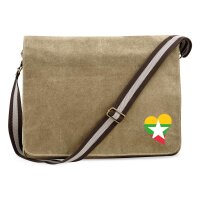 Umh&auml;ngetasche Myanmar Flagge Herz 14 Liter