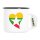 Emaille Tasse Myanmar Flagge Herz 300ml Vintage