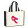 Jutetasche Nepal Flagge Herz 21 Liter Black