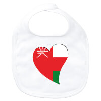Baby L&auml;tzchen Oman Flagge Herz Klettverschluss