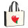 Jutetasche Oman Flagge Herz 21 Liter Black